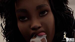 Freaky Co-Eds Lick and Suck BBC in Wild 3D Action