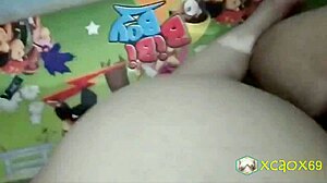 My cock pushed deep in the condom, and my wife came