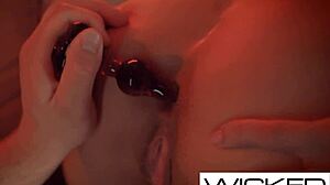 Red Room Compilation with Deepthroat and Anal Buttplug Action! Wild Blonde Fucking!