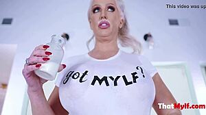 Blonde milf Alura Jensen milks cash with sneaky tactics