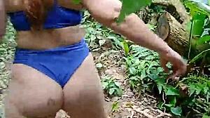 letting his friend suck my tits in the forest