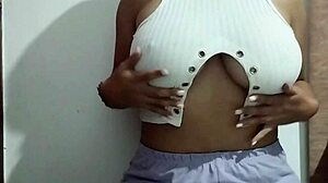 wow, this milf really knows how to massage her huge boobs in a real homemade vid!