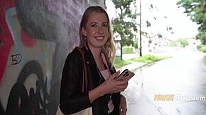 Sweet Blonde from Slovakia Banged on Street for Cash