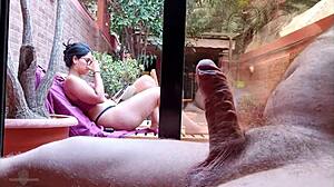 My Stepson Shows Big Cock On Terrace To Neighbors