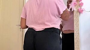 Chubby Latina farts while prepping for a date. Her big ass caught on camera!