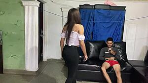 i catch my stepbrother jerking off so i end up sucking his cock and banging him hard
