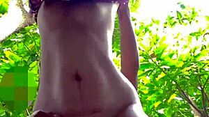 steamy thrill of pounding neighbor's wife doggystyle in backyard garden with squirting orgasm