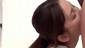japanese fledgling strips nude and gives pov blowjob in uncensored jav scene with asian woman 😍