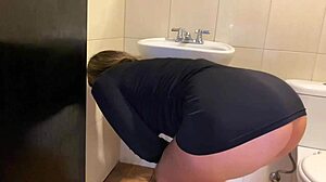 Plumber fucks her hard and cums in ass
